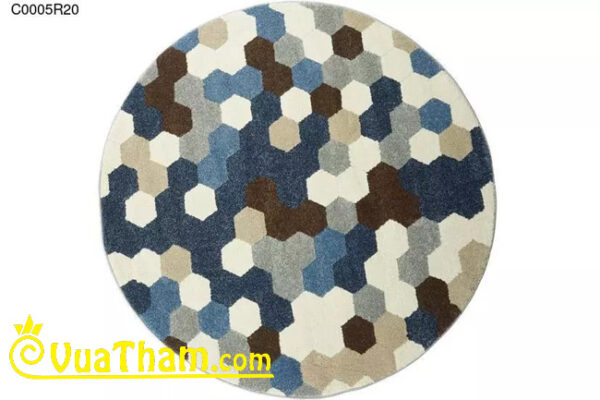 thảm sợi ngắn họa tiết
