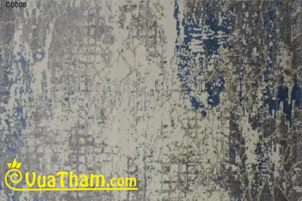 thảm sợi ngắn họa tiết